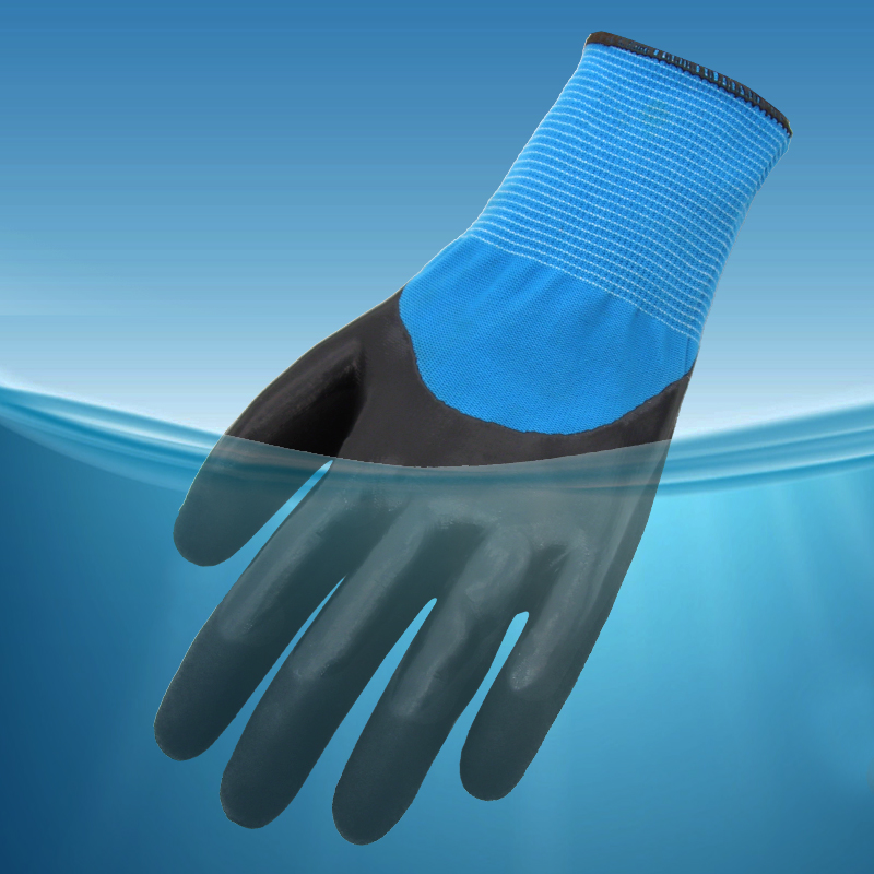 13g nylon liner, 34 coated smooth nitrile first, palm coated sandy nitrile finished (3)