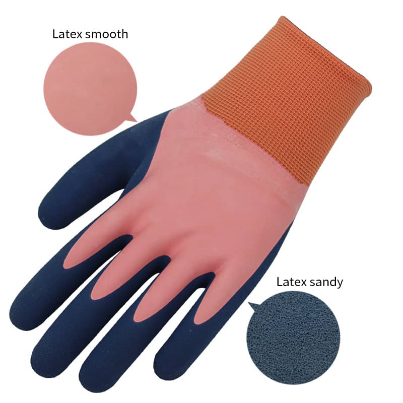 13g nylon liner, fully coated latex first, thumb fully coated sandy latex finished (5)